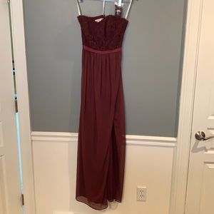 David’s Bridal Size 0 Maroon dress